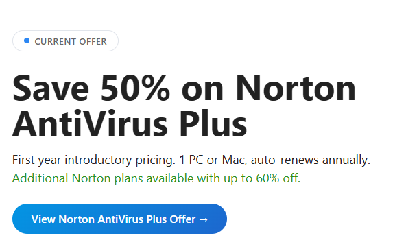 norton offer